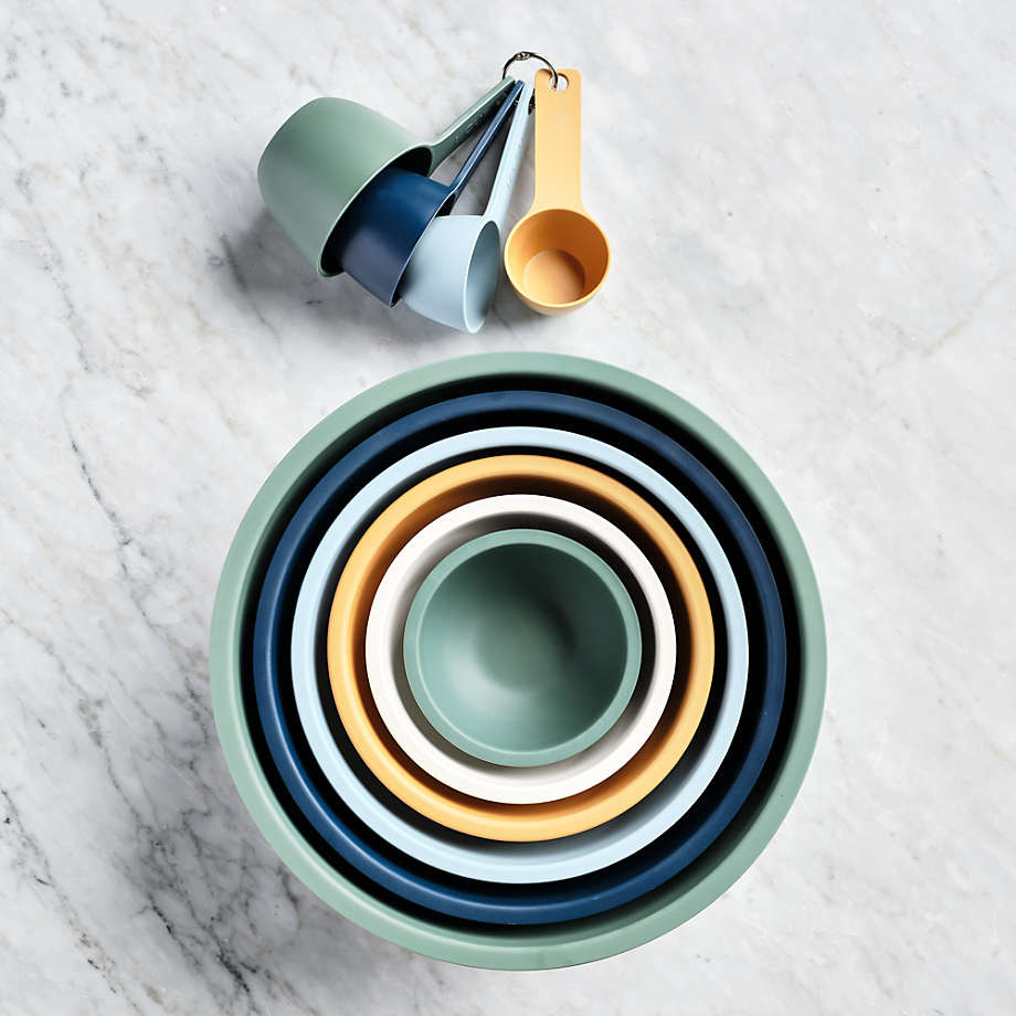 Utenzo White Rimmed Mixing and Serving Bowls Set of 6