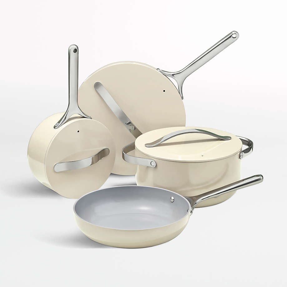 Utenzo Home 4-Piece Cream Ceramic Non-Stick Cookware Set