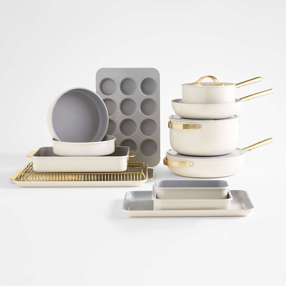 Utenzo Home Cream Full Kitchen Bakeweare & Cookware Set