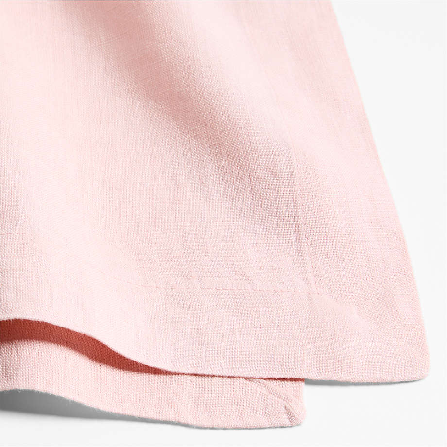 Marin Spring Pink Natural Knitted Linen Napkins Set of 8